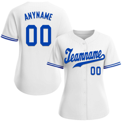 Custom White Classic Style Blue Personalized Authentic Baseball Jersey BSBJ01-bd0fa0f