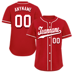 Custom Red Classic Style White Personalized Authentic Baseball Jersey BSBJ01-bd0fadf