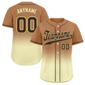 Custom Brown Yellow Fade Fashion Personalized Authentic Baseball Jersey BSBJ01-D0a70ff