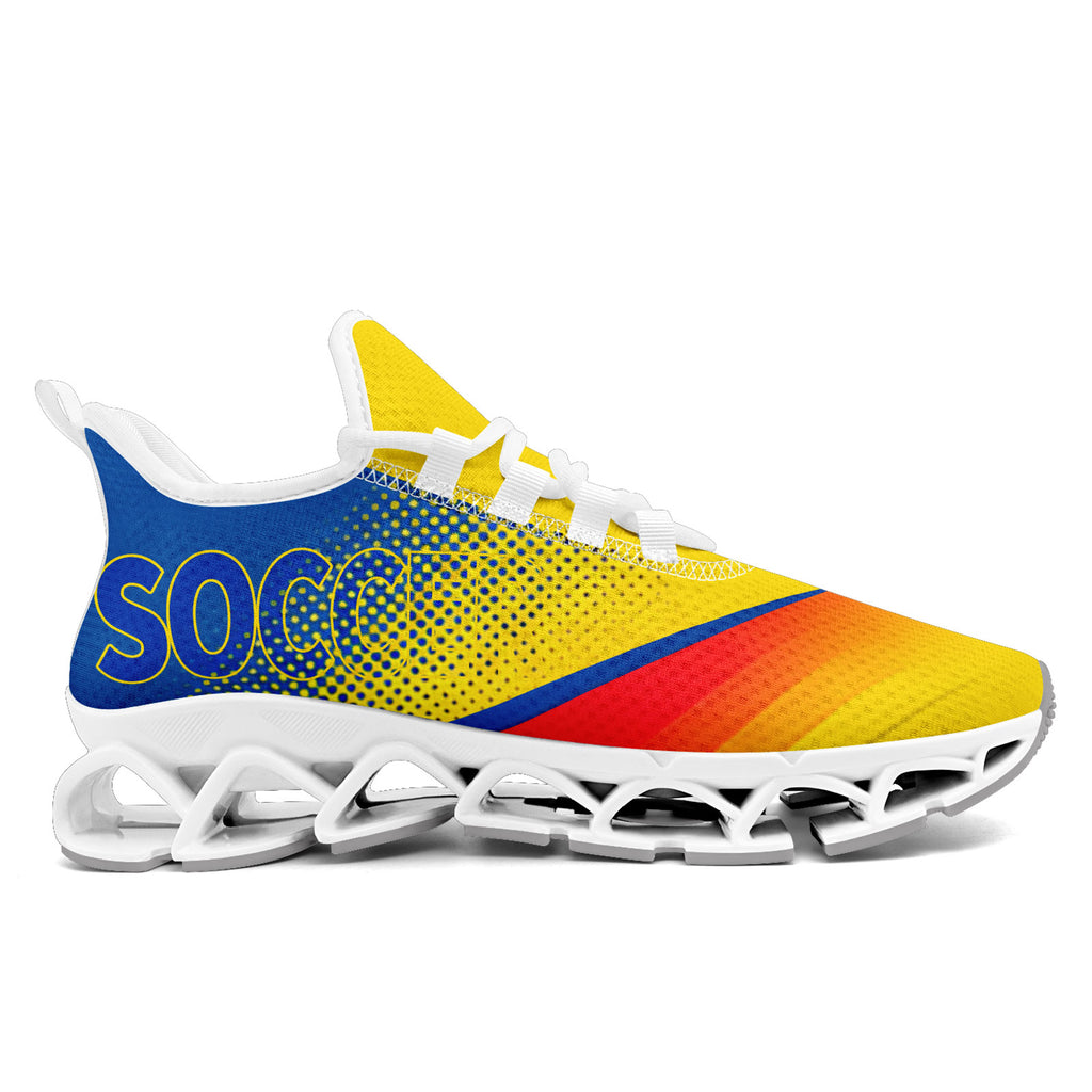 Custom Ecuador 2026 World Cup Sneakers DIY Country Flag Running Shoes Lightweight Sport Shoes Gift for Football Fans Personalized Team Name and Logo FN003XD-F009092-3