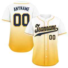 Custom White Yellow Fade Fashion Personalized Authentic Baseball Jersey BSBJ01-D0a70dc