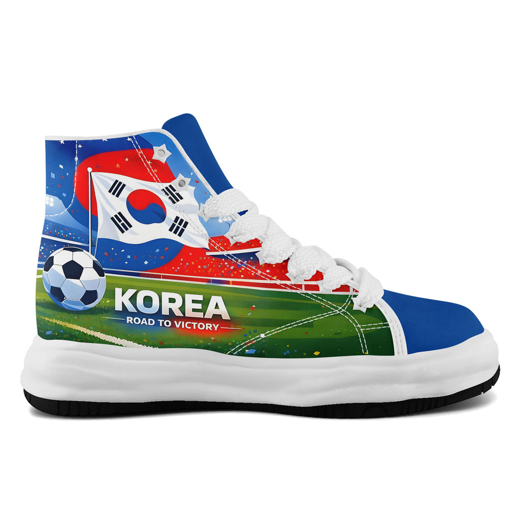 Custom South Korea 2026 World Cup Sneakers DIY Country Flag Running Shoes Lightweight Sport Shoes Gift for Football Fans Personalized Team Name and Logo FN039-F009106-4