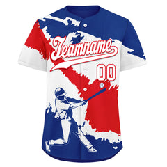 Custom Blue White Red Costa Rican Flag Personalized Authentic Baseball Jersey BSBJ01-E06022-10