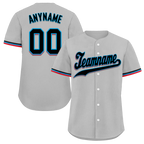 Custom Grey Classic Style Black Personalized Authentic Baseball Jersey BSBJ01-bd0facf