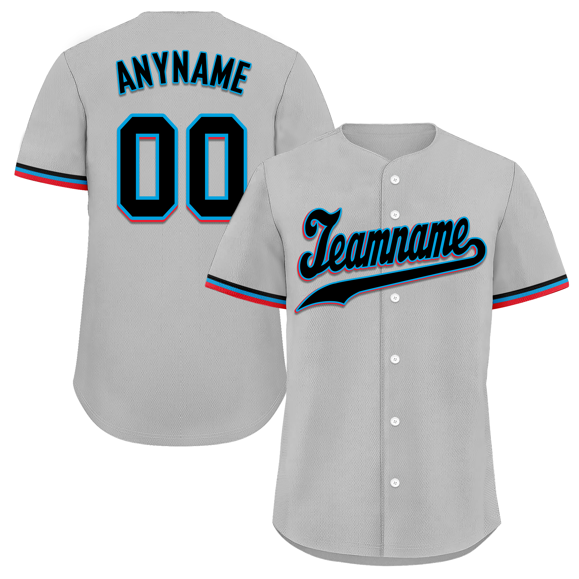 Custom Grey Classic Style Black Personalized Authentic Baseball Jersey BSBJ01-bd0facf