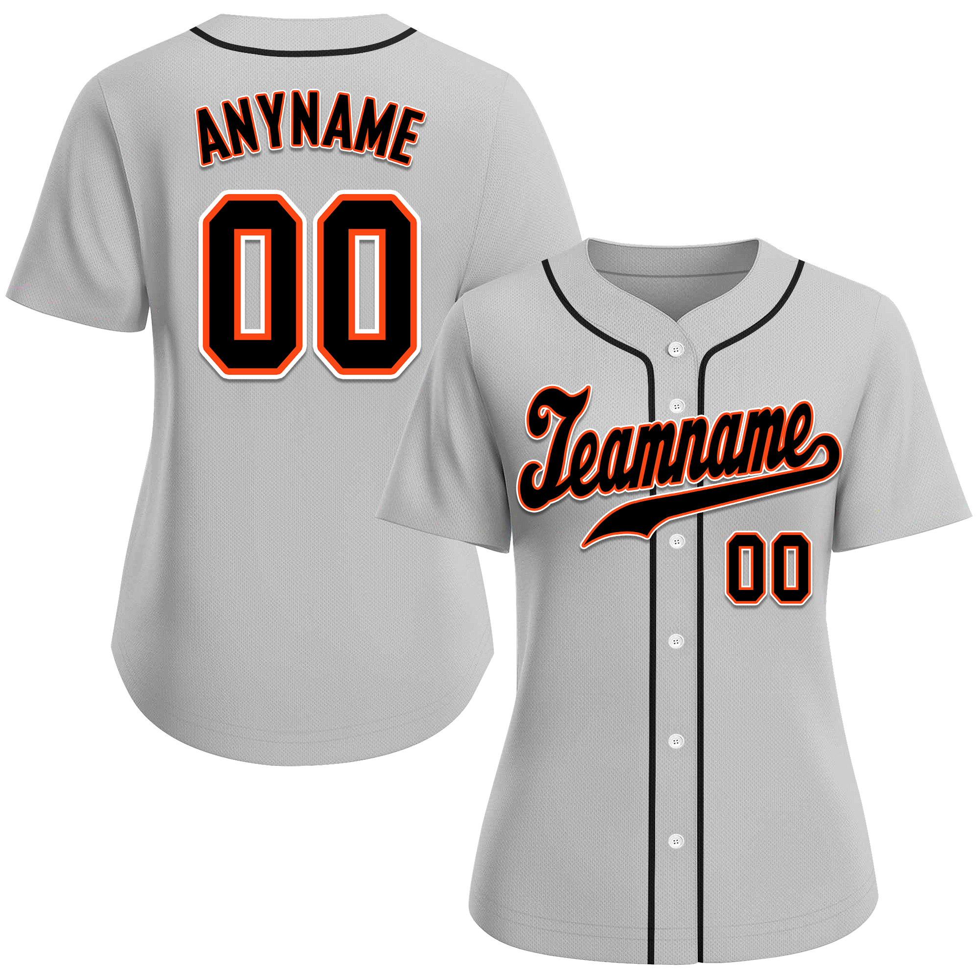 Custom Grey Classic Style Black Personalized Authentic Baseball Jersey BSBJ01-bd0faac