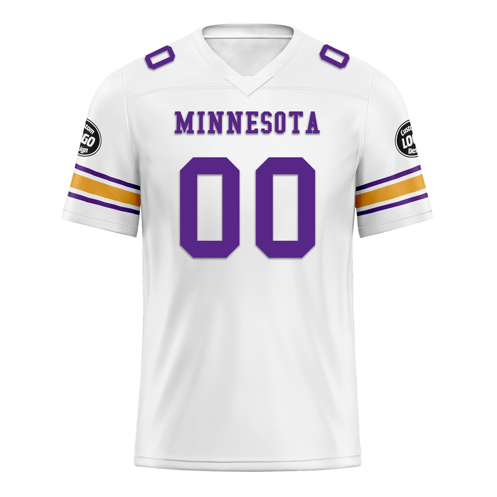 Custom White Purple Minnesota Personalized Authentic Football Jersey FBJ02-D020256-9