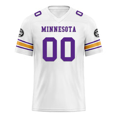 Custom White Purple Minnesota Personalized Authentic Football Jersey FBJ02-D020256-9