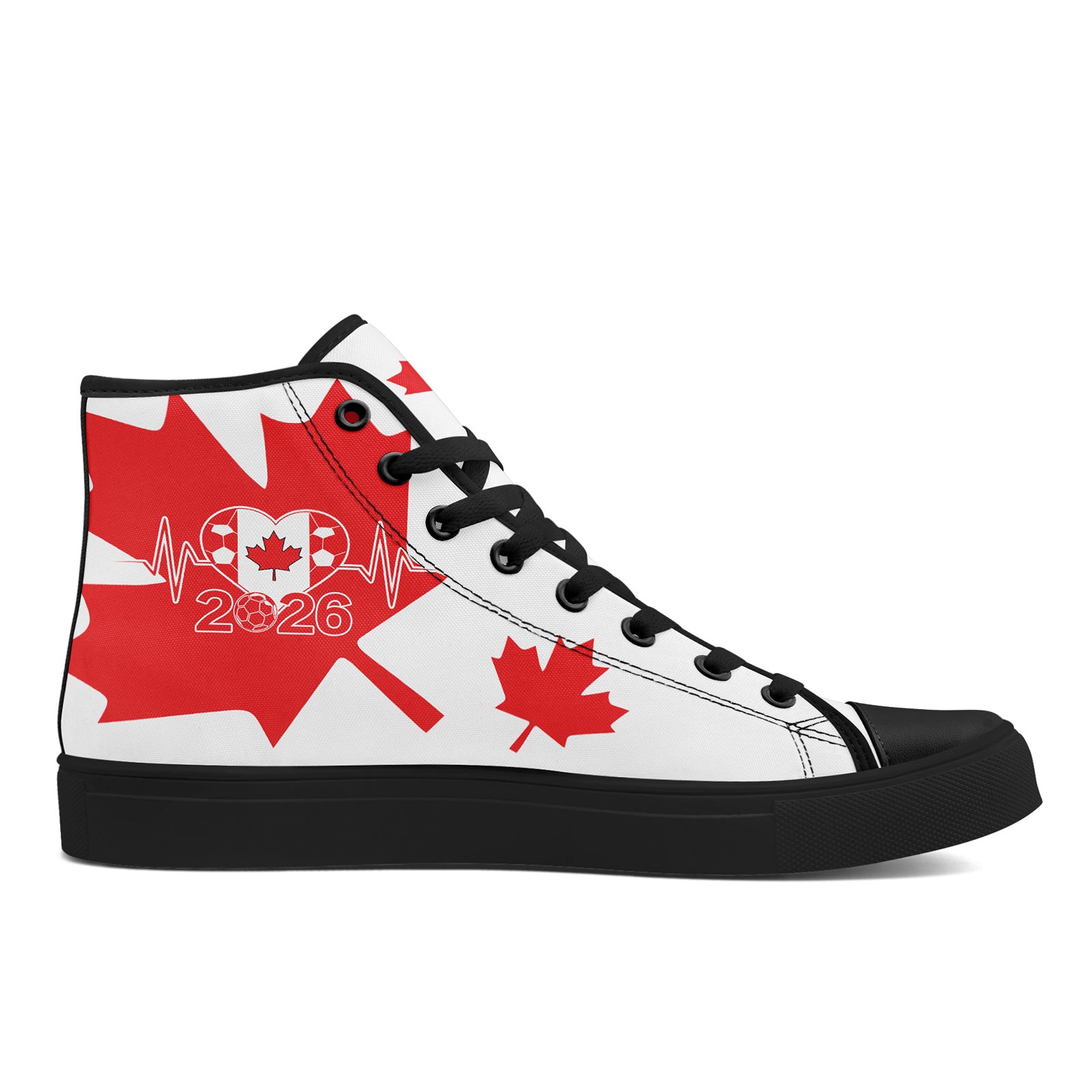 Custom 2026 World Cup Canada Sneakers DIY Country Flag Running Shoes Lightweight Sport Shoes Gift for Football Fans Personalized Team Name and Logo FN024-F023064-4