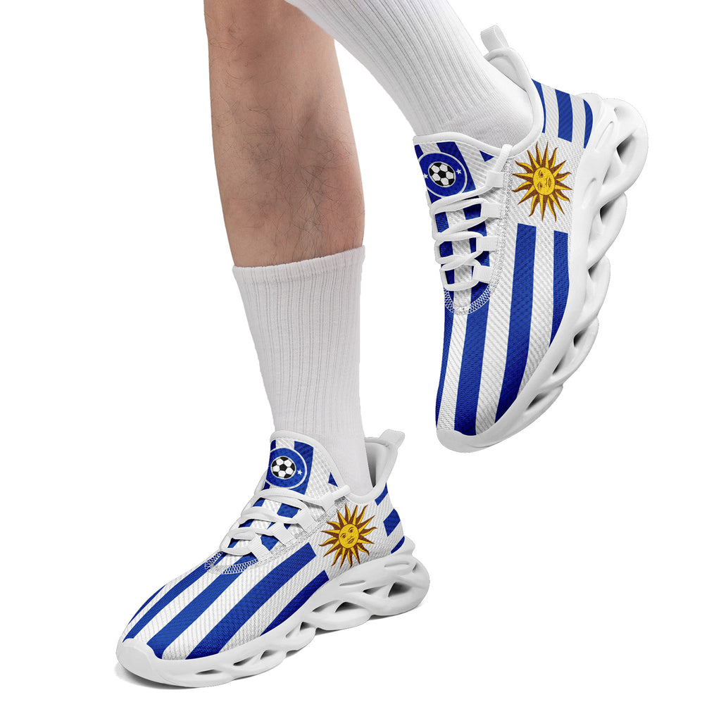 Custom Uruguay 2026 World Cup Sneakers DIY Country Flag Running Shoes Lightweight Sport Shoes Gift for Football Fans Personalized Team Name and Logo FN003-F009072-4