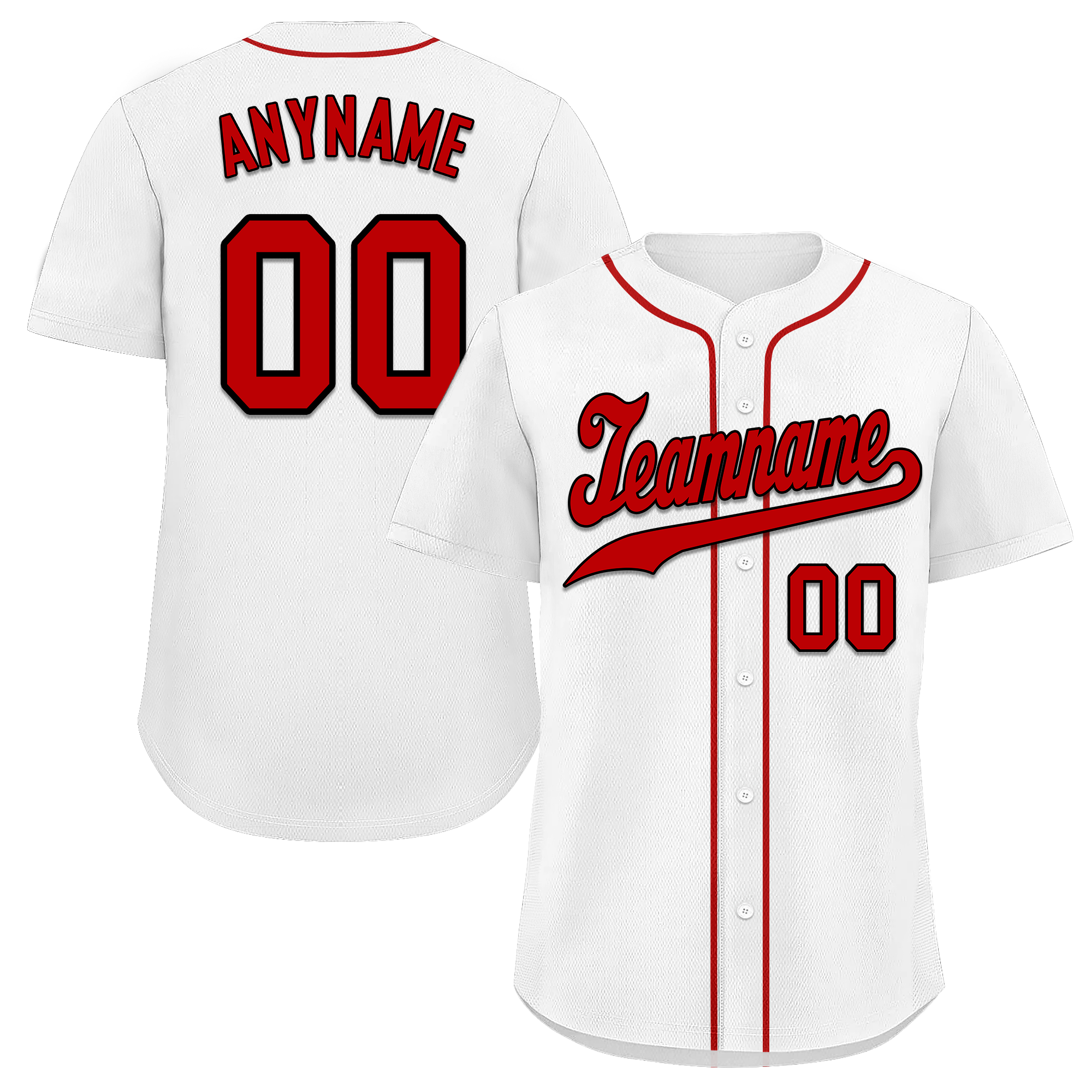 Custom White Classic Style Red Personalized Authentic Baseball Jersey BSBJ01-bd0faa0