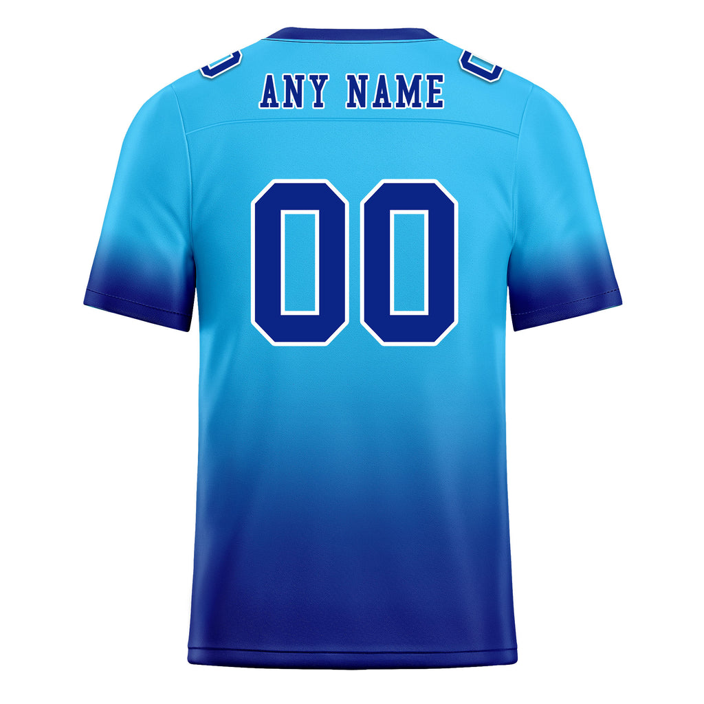 Custom Dark Blue Fade Fashion Personalized Authentic Football Jersey FBJ02-D06100