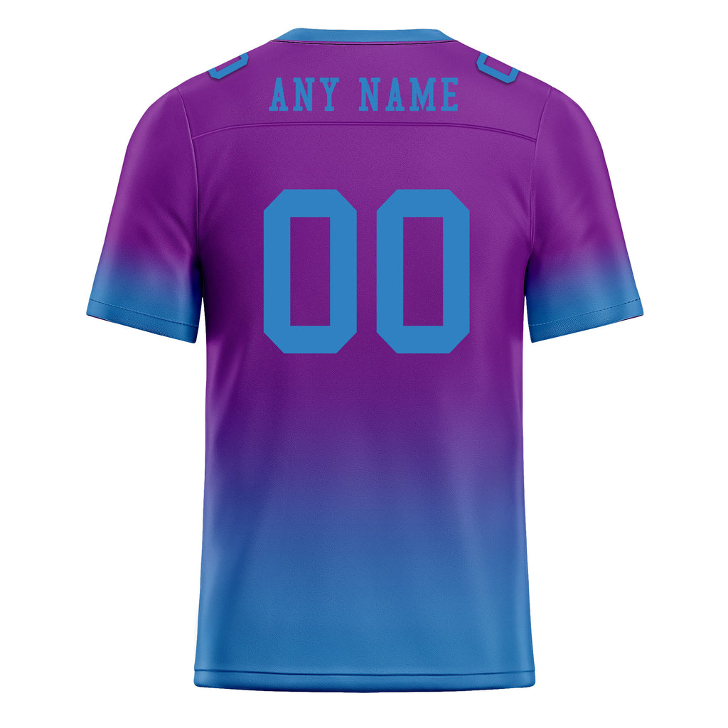 Custom Blue Purple Fade Fashion Personalized Authentic Football Jersey FBJ02-D06108