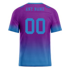 Custom Blue Purple Fade Fashion Personalized Authentic Football Jersey FBJ02-D06108