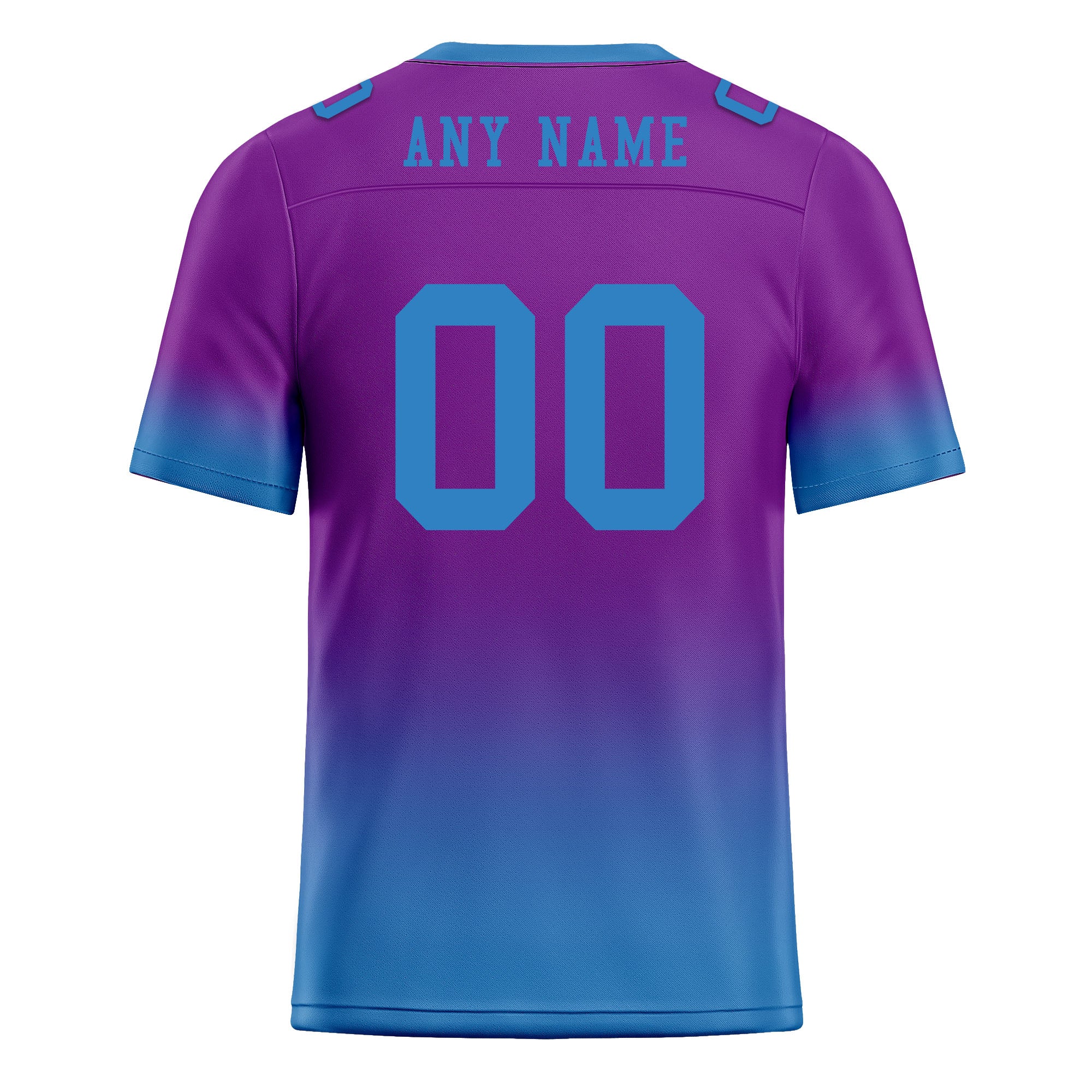 Custom Blue Purple Fade Fashion Personalized Authentic Football Jersey FBJ02-D06108