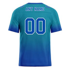 Custom Dark Teal Blue Fade Fashion Personalized Authentic Football Jersey FBJ02-D06101