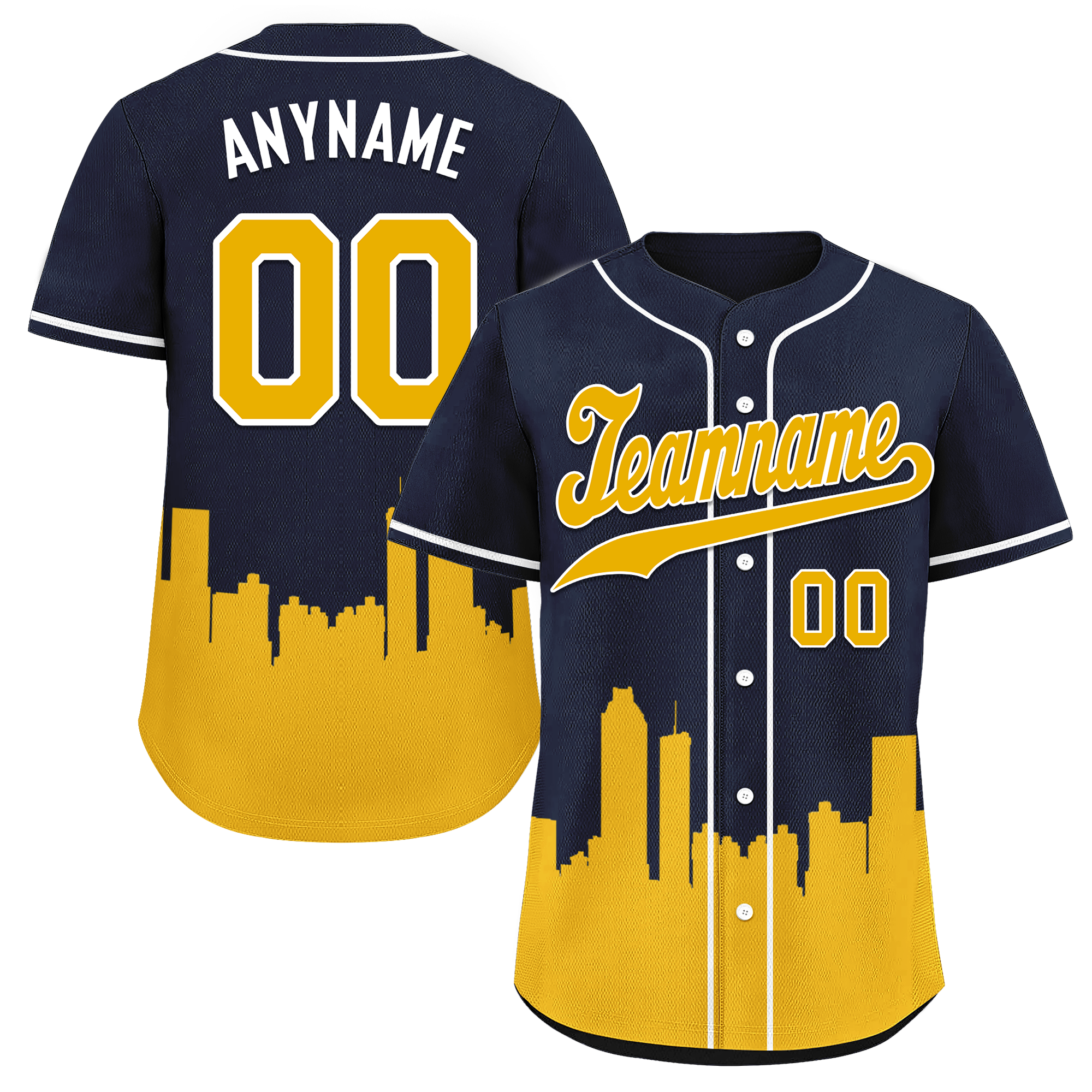 Custom Blue Orange City Edition Personalized Authentic Baseball Jersey BSBJ01-D017134