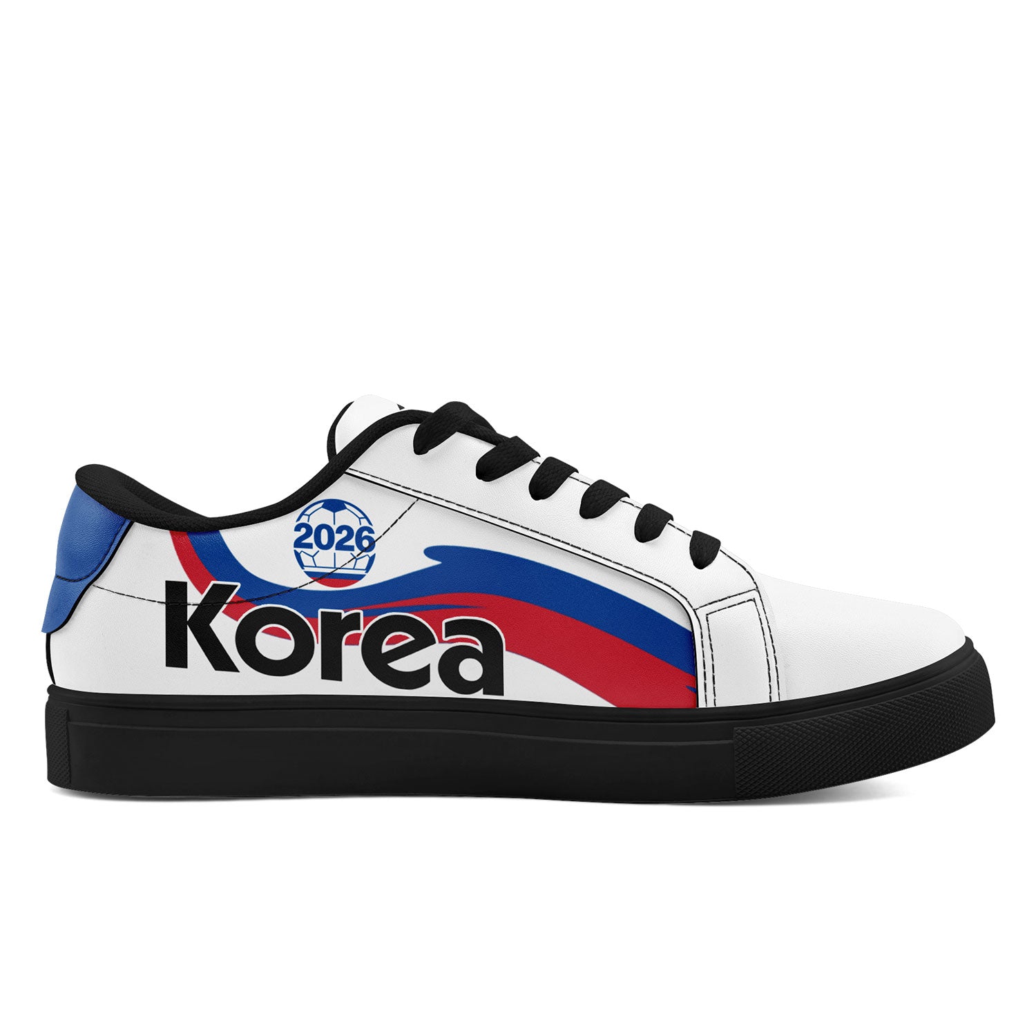 Custom South Korea 2026 World Cup Sneakers DIY Country Flag Running Shoes Lightweight Sport Shoes Gift for Football Fans Personalized Team Name and Logo FN023-F009080-3