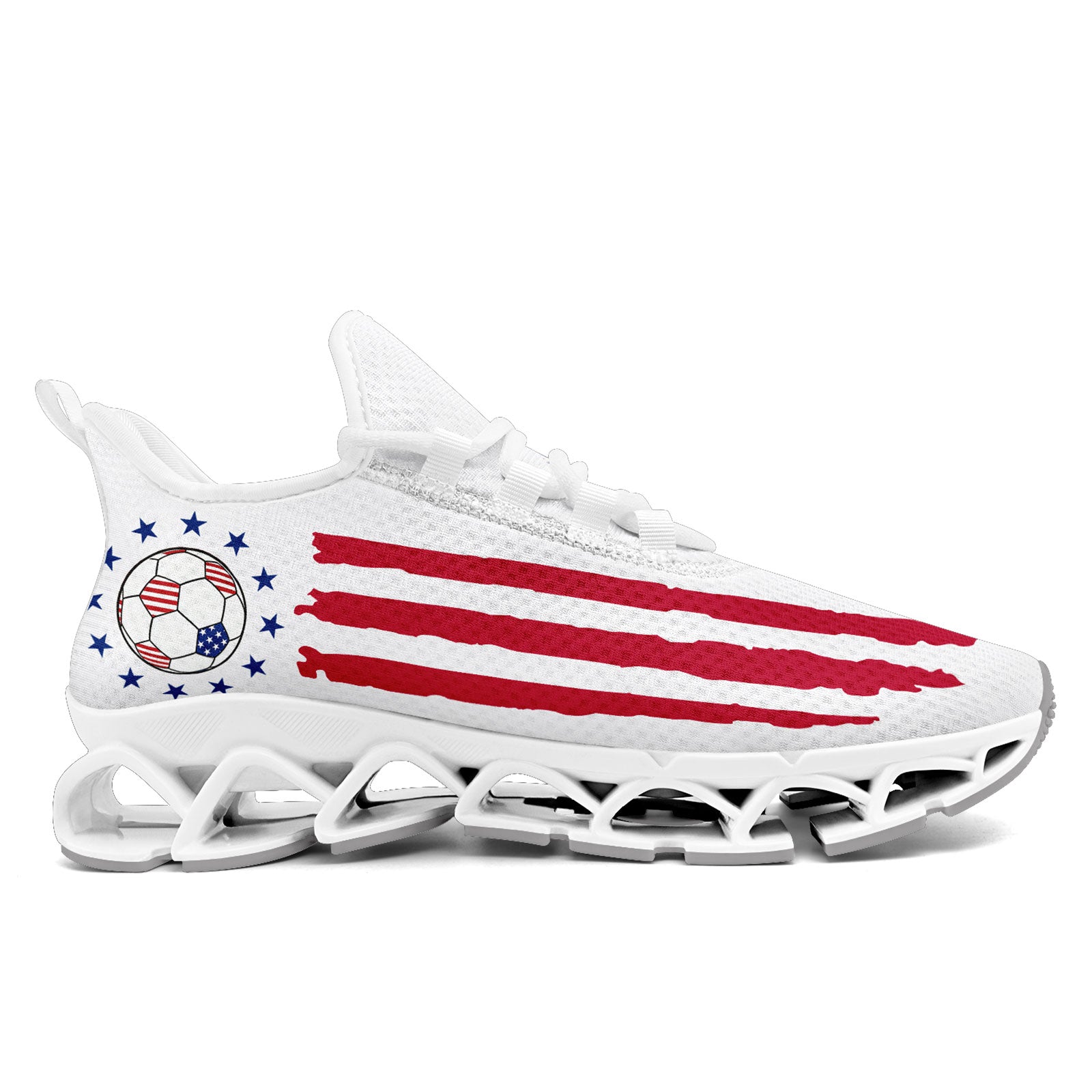 Custom United States 2026 World Cup Sneakers DIY Country Flag Running Shoes Lightweight Sport Shoes Gift for Football Fans Personalized Team Name and Logo FN003XD-F028038-2