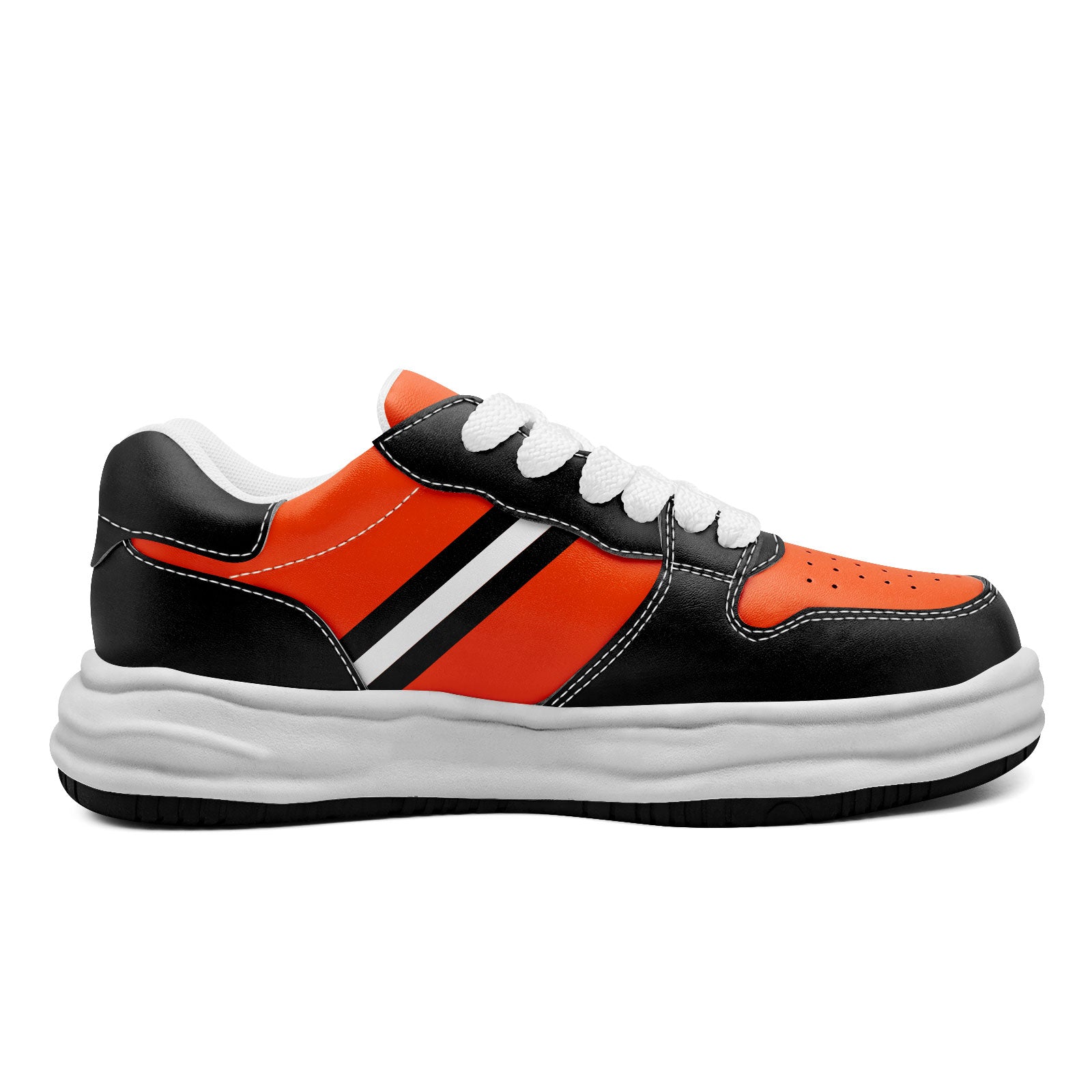 Custom Black Orange Cincinnati Shoes Personalized Sneaker FN032-D020389-6