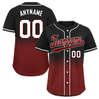 Custom Black Red Fade Fashion Personalized Authentic Baseball Jersey BSBJ01-D0a70f0
