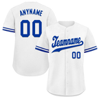 Custom White Classic Style Blue Personalized Authentic Baseball Jersey BSBJ01-bd0fa0f