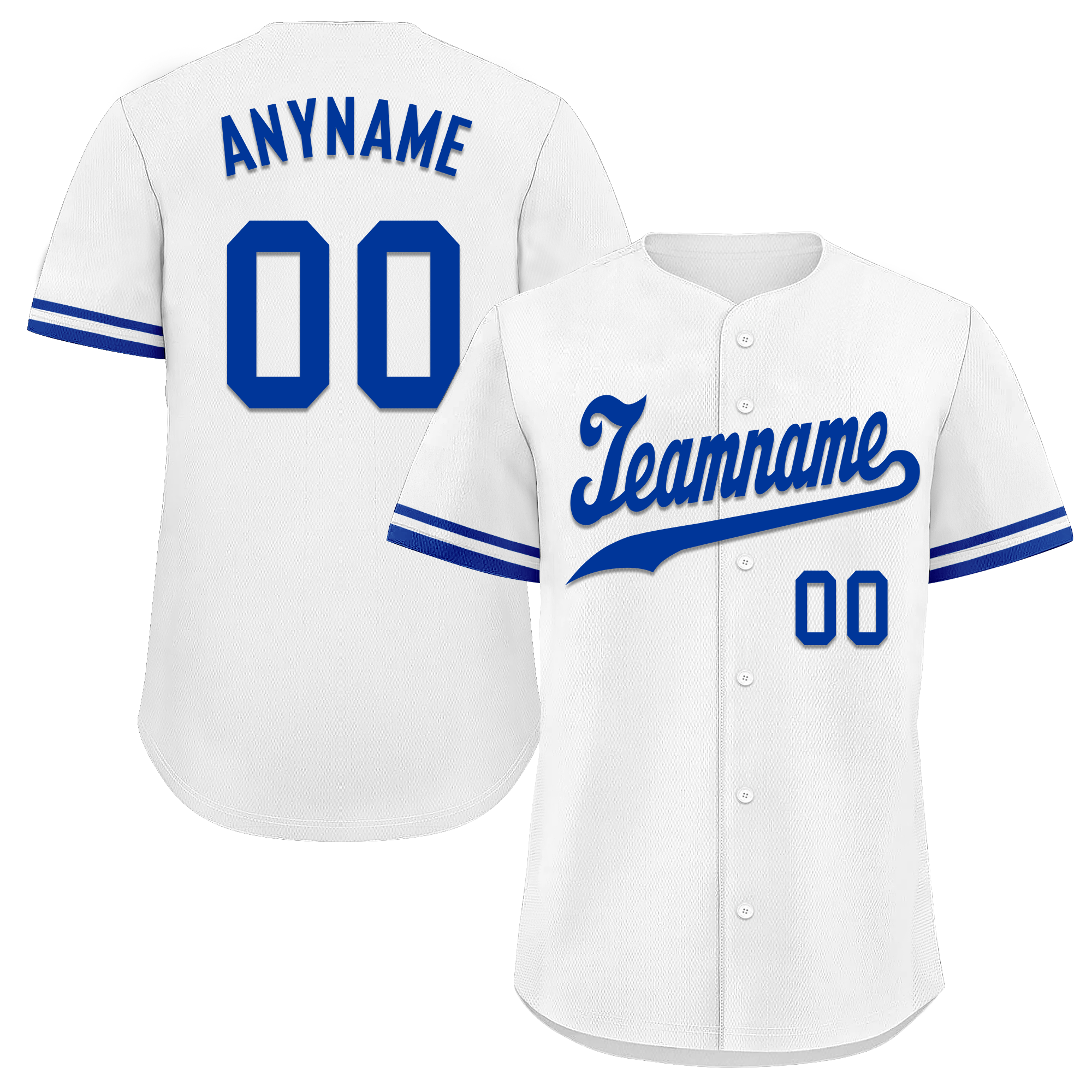 Custom White Classic Style Blue Personalized Authentic Baseball Jersey BSBJ01-bd0fa0f