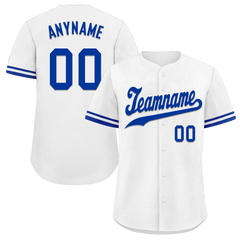 Custom White Classic Style Blue Personalized Authentic Baseball Jersey BSBJ01-bd0fa0f