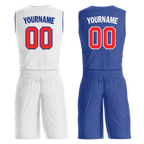 Custom White Blue Classic Style Reversible Basketball Uniform Personalized Ordinary BBJR-D017020