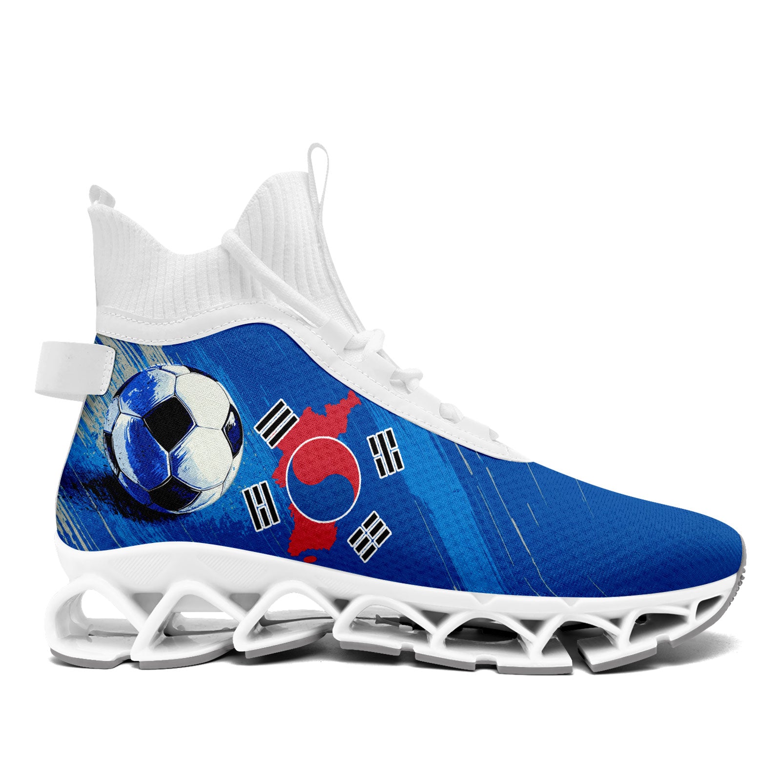 Custom South Korea 2026 World Cup Sneakers DIY Country Flag Running Shoes Lightweight Sport Shoes Gift for Football Fans Personalized Team Name and Logo FN029XD-F009084-5