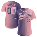 Custom Purple Pink Gradient Fashion Personalized Authentic Baseball Jersey BSBJ01-D0a7a0e