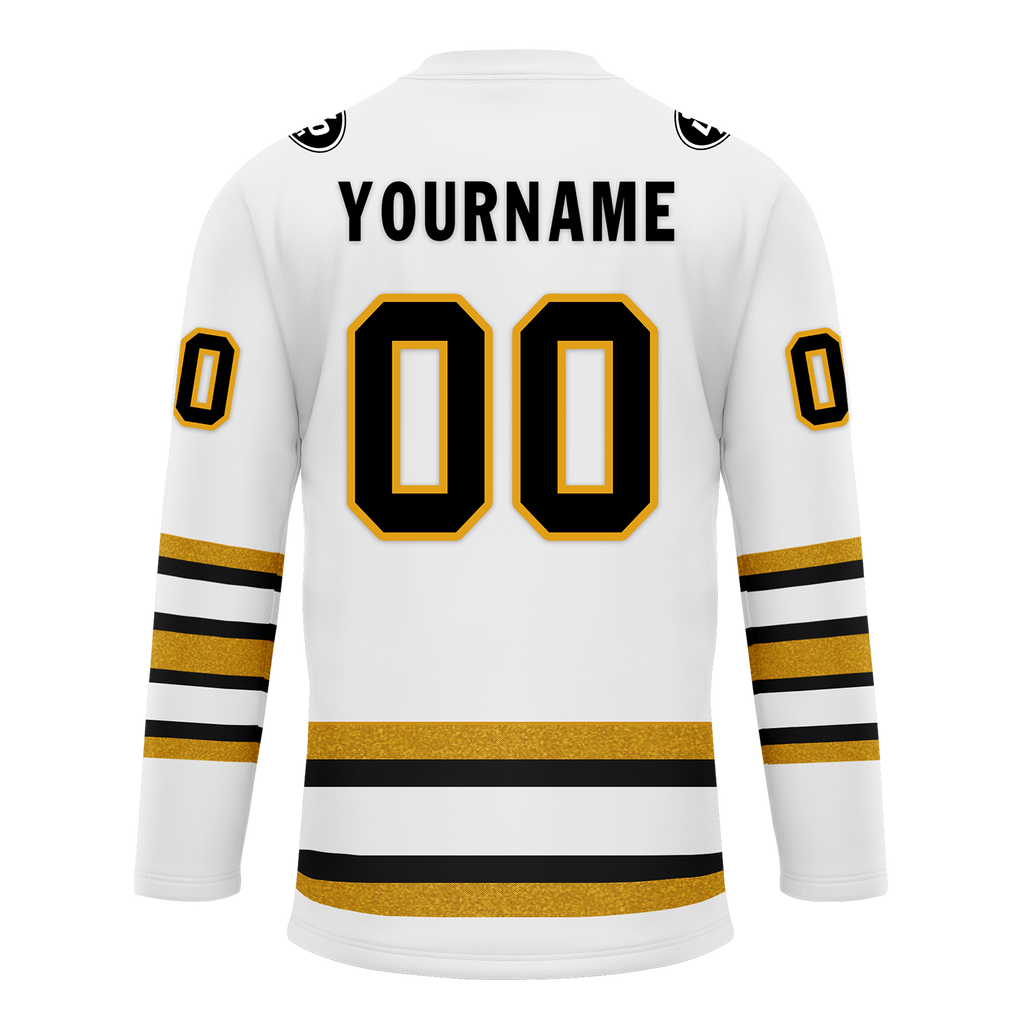 Custom White Yellow Personalized Hockey Jersey HCKJ01-D0a70ef
