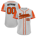 Custom Gray Orange Raglan Sleeves Personalized Authentic Baseball Jersey BSBJ01-D017187