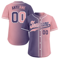 Custom Purple Pink Gradient Fashion Personalized Authentic Baseball Jersey BSBJ01-D0a7a0e