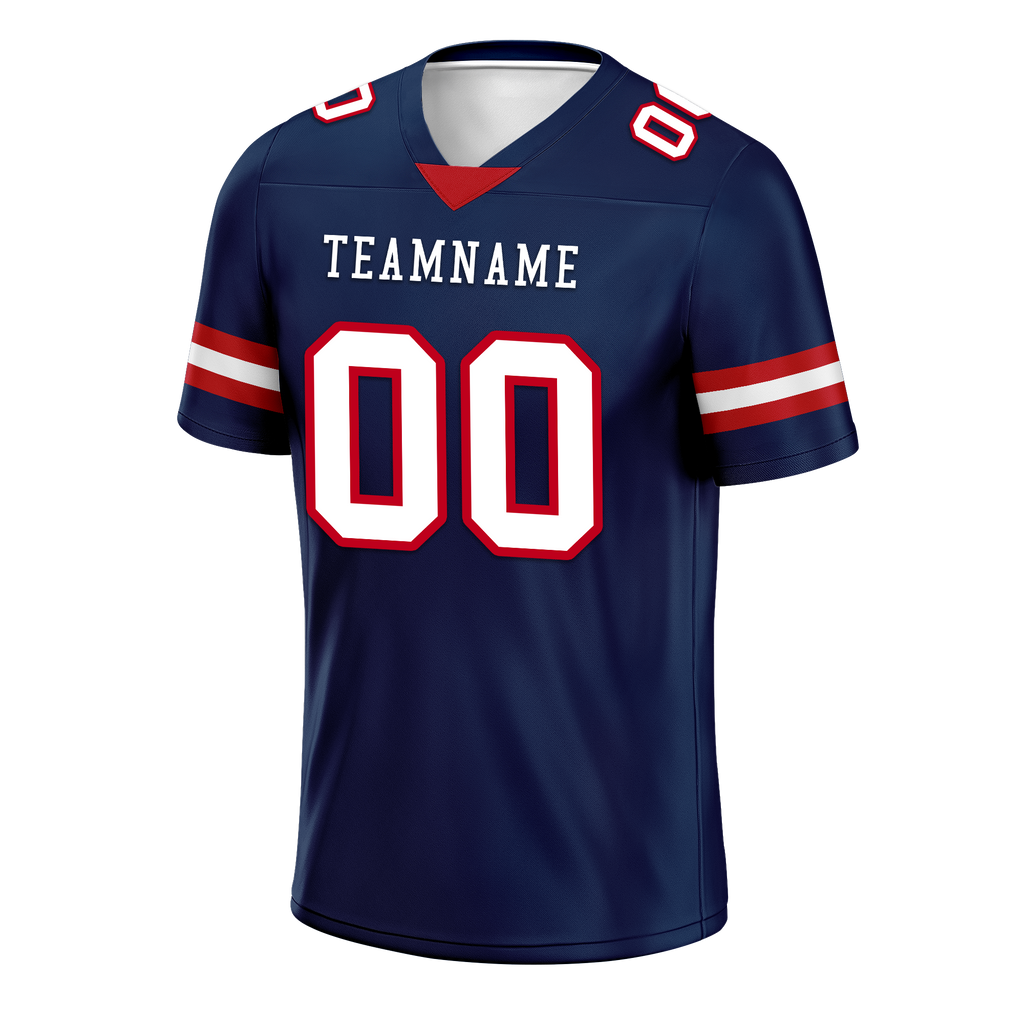 Custom Blue Classic Style Personalized Authentic Football Jersey FBJ02-bd0a70b0