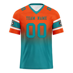 Custom Orange Blue Miami Football Jersey and Hat Combo Offer Personalized Combo ZH-D020326-24