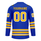 Custom Blue Yellow Personalized Hockey Jersey HCKJ01-D0a70aa