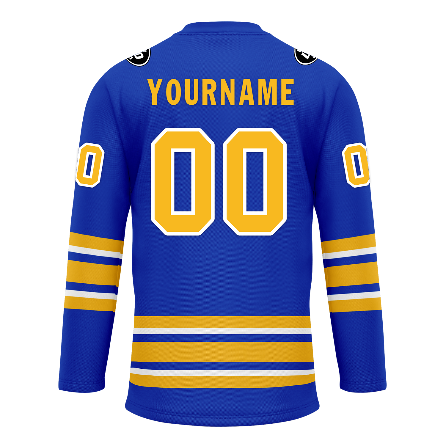 Custom Blue Yellow Personalized Hockey Jersey HCKJ01-D0a70aa