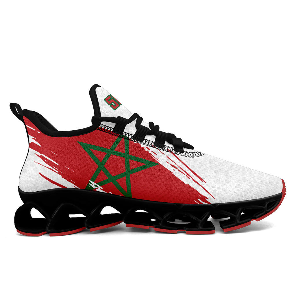 Custom Morocco 2026 World Cup Sneakers DIY Country Flag Running Shoes Lightweight Sport Shoes Gift for Football Fans Personalized Team Name and Logo FN003XD-F009086-5