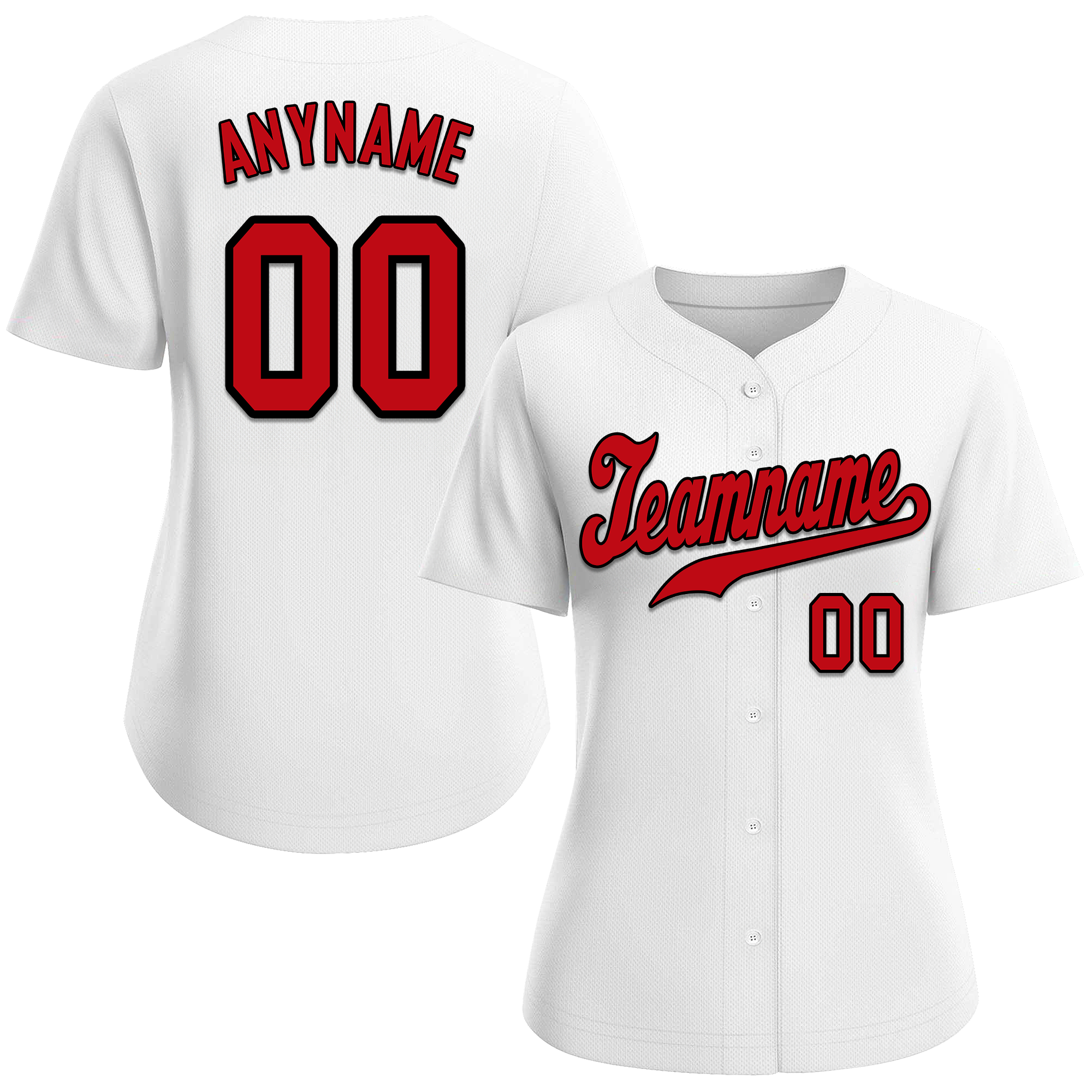 Custom White Classic Style Red Personalized Authentic Baseball Jersey BSBJ01-bd0fad9