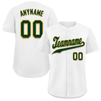 Custom White Classic Style Green Personalized Authentic Baseball Jersey BSBJ01-bd0fac0