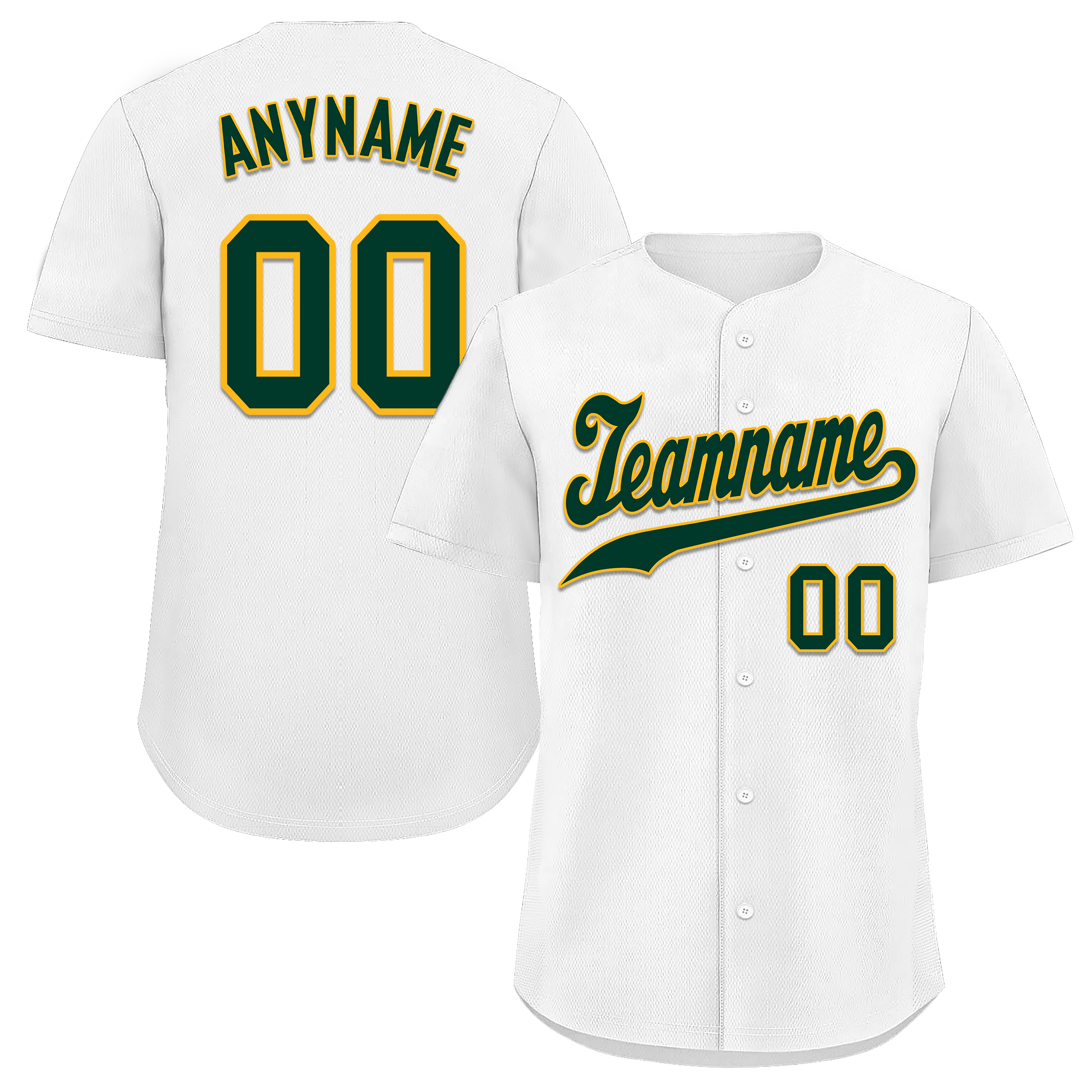 Custom White Classic Style Green Personalized Authentic Baseball Jersey BSBJ01-bd0fac0