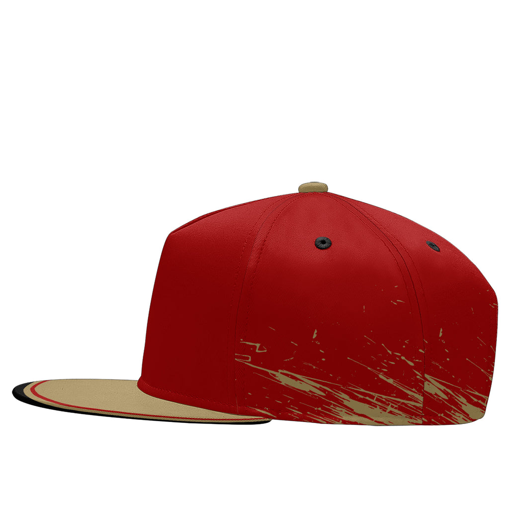 Custom Red Yellow San Francisco Hat Sport Design Cap Stitched Adjustable Personalized PR067B-D020261-25