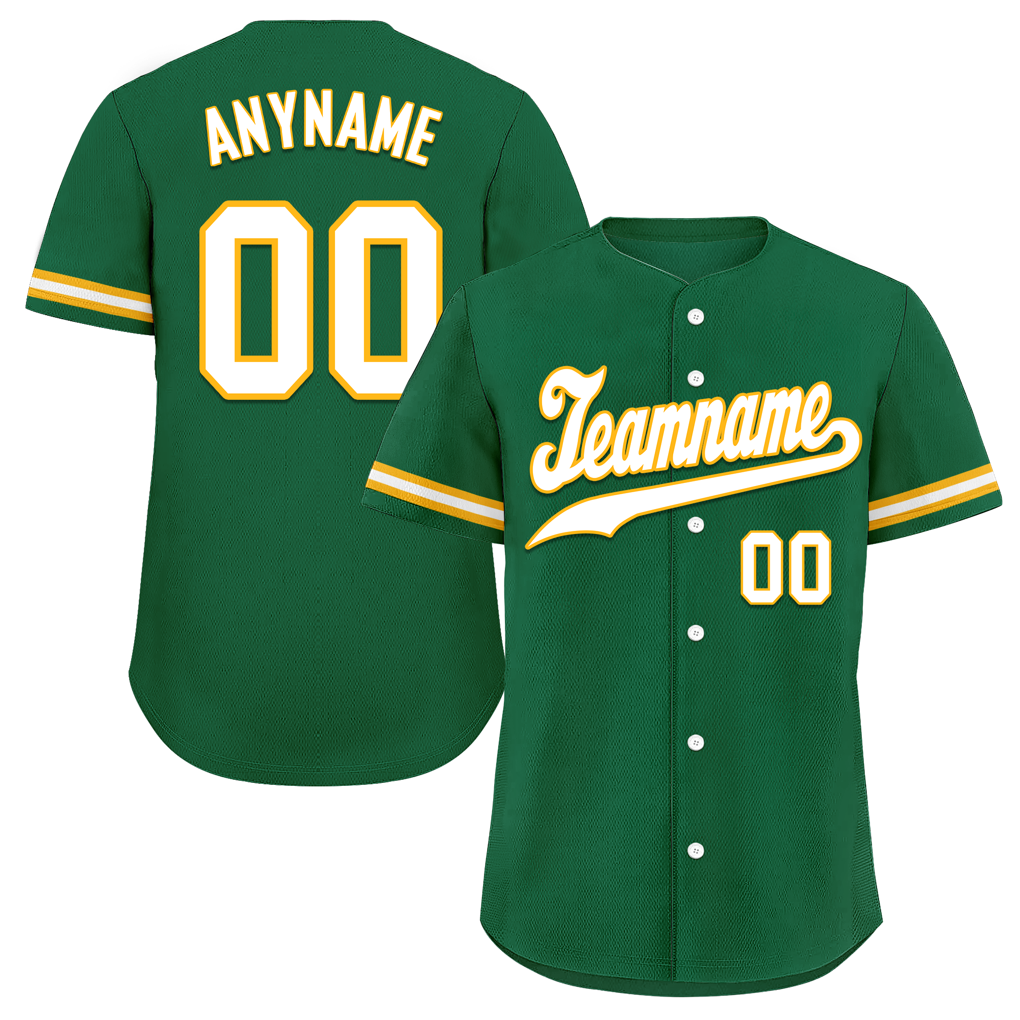 Custom Green Classic Style White Personalized Authentic Baseball Jersey BSBJ01-bd0fab9