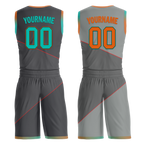 Custom Gray Classic Style Reversible Basketball Uniform Personalized Ordinary BBJR-D017024