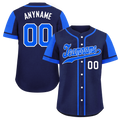 Custom Blue Raglan Sleeves Personalized Authentic Baseball Jersey BSBJ01-D017183