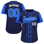 Custom Blue Raglan Sleeves Personalized Authentic Baseball Jersey BSBJ01-D017183