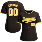 Custom Brown Classic Style Yellow Personalized Authentic Baseball Jersey BSBJ01-bd0faee