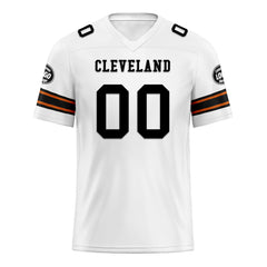 Custom White Cleveland Personalized Authentic Football Jersey FBJ02-D020256-29