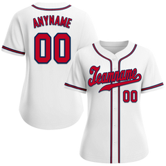 Custom White Classic Style Red Personalized Authentic Baseball Jersey BSBJ01-bd0facb